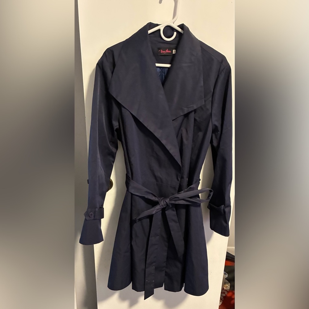 Stylish Navy Trench Coat Hanna Nikole size 20W